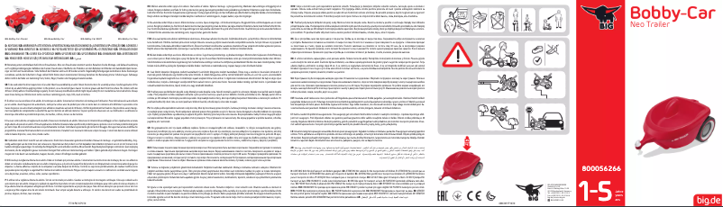 Imagen de la primera página del manual del dispositivo Bobby-Car 800056266