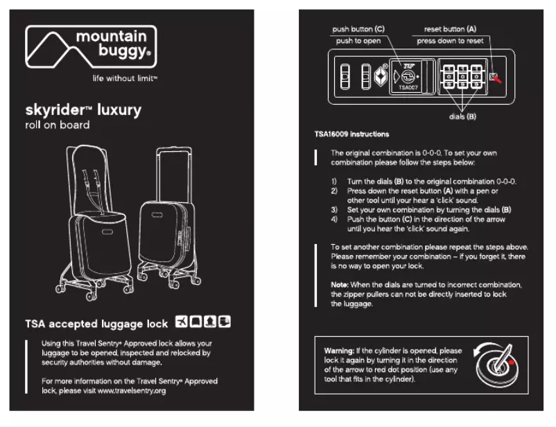 Imagen de la primera página del manual del dispositivo Skyrider Luxury