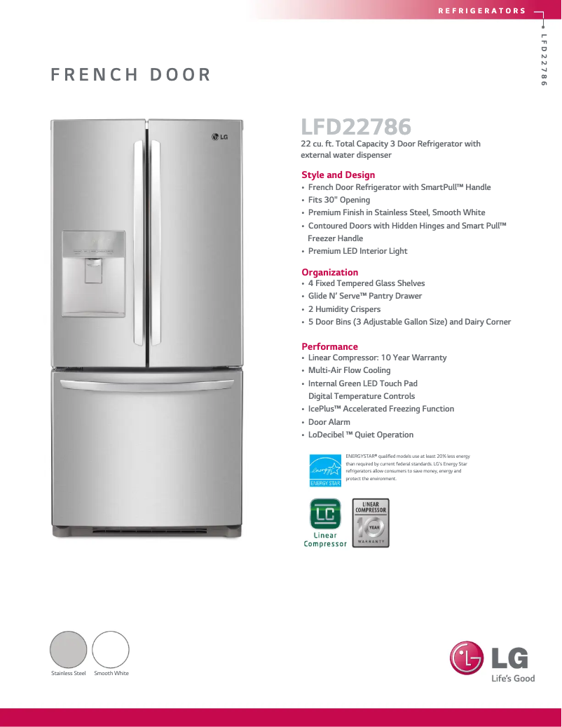 Imagen de la primera página del manual del dispositivo LFD22786SW