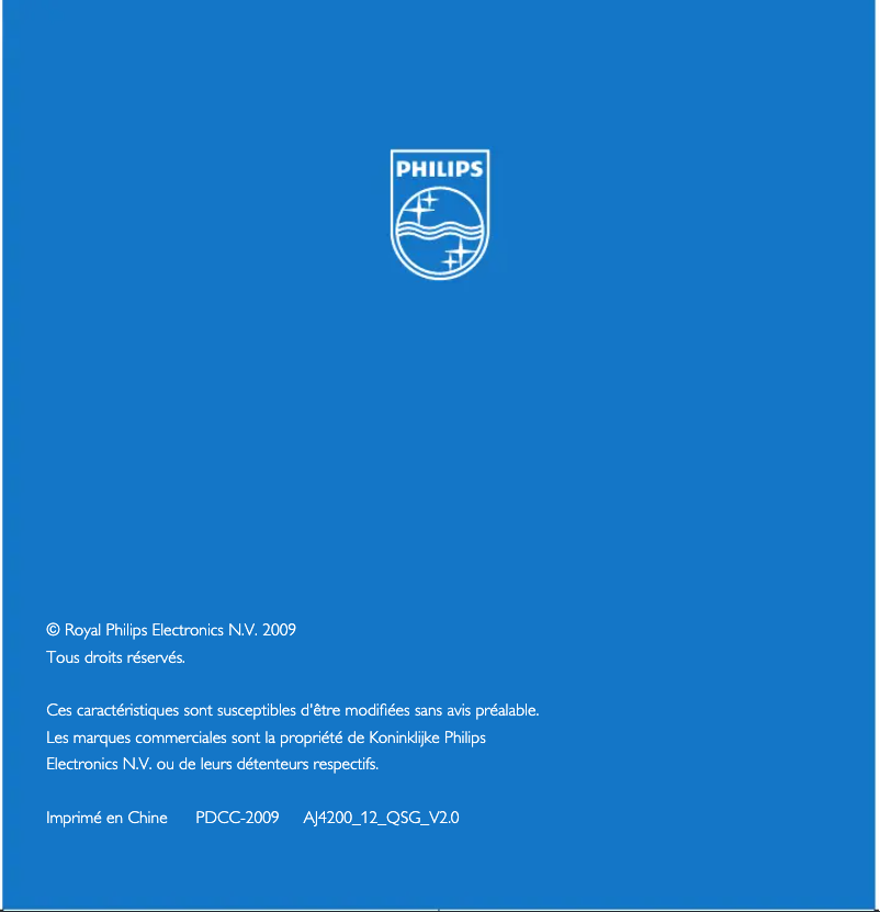 Página 1 del manual Guía de inicio rápido Philips AJ4200