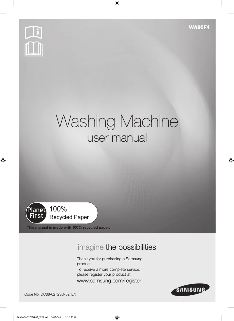 Imagen de la primera página del manual del dispositivo WA90F4