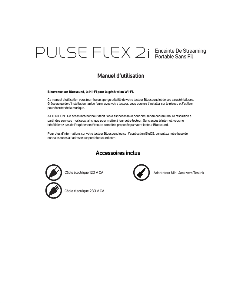 Imagen de la primera página del manual del dispositivo Pulse Flex 2i