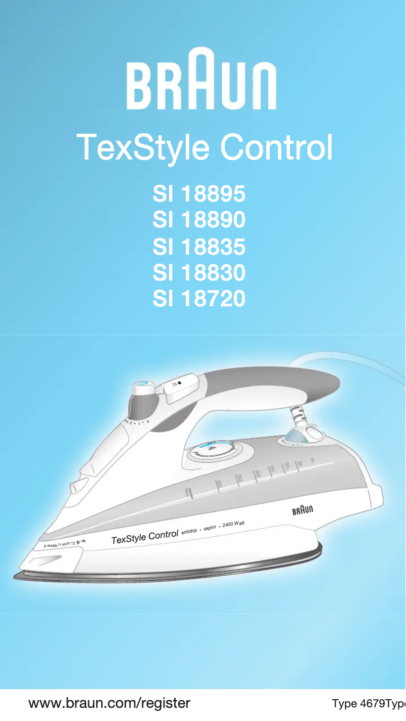 Página nº 1 - Manual de usuario Braun TexStyle Control SI 18830