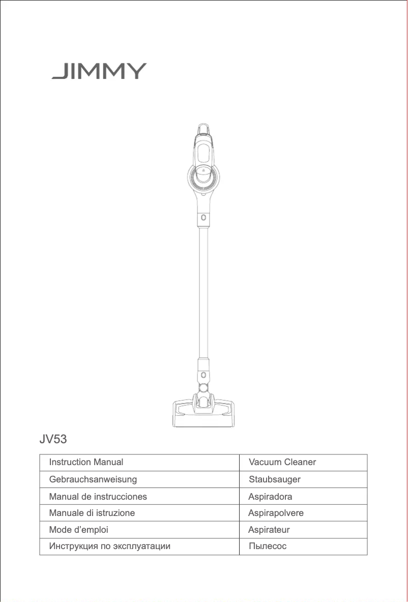Página 1 del manual Manual de usuario JIMMY JV53