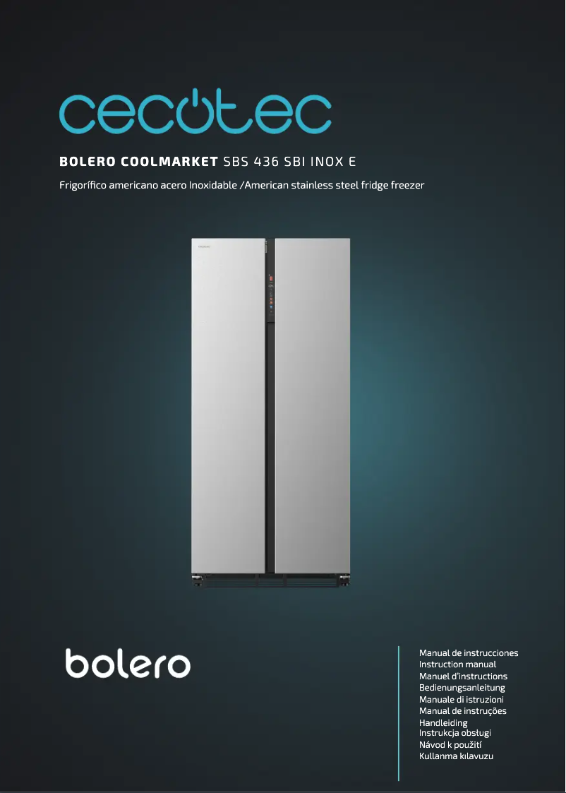 Página 1 del manual Manual de usuario Cecotec Bolero CoolMarket SBS 436 SBI