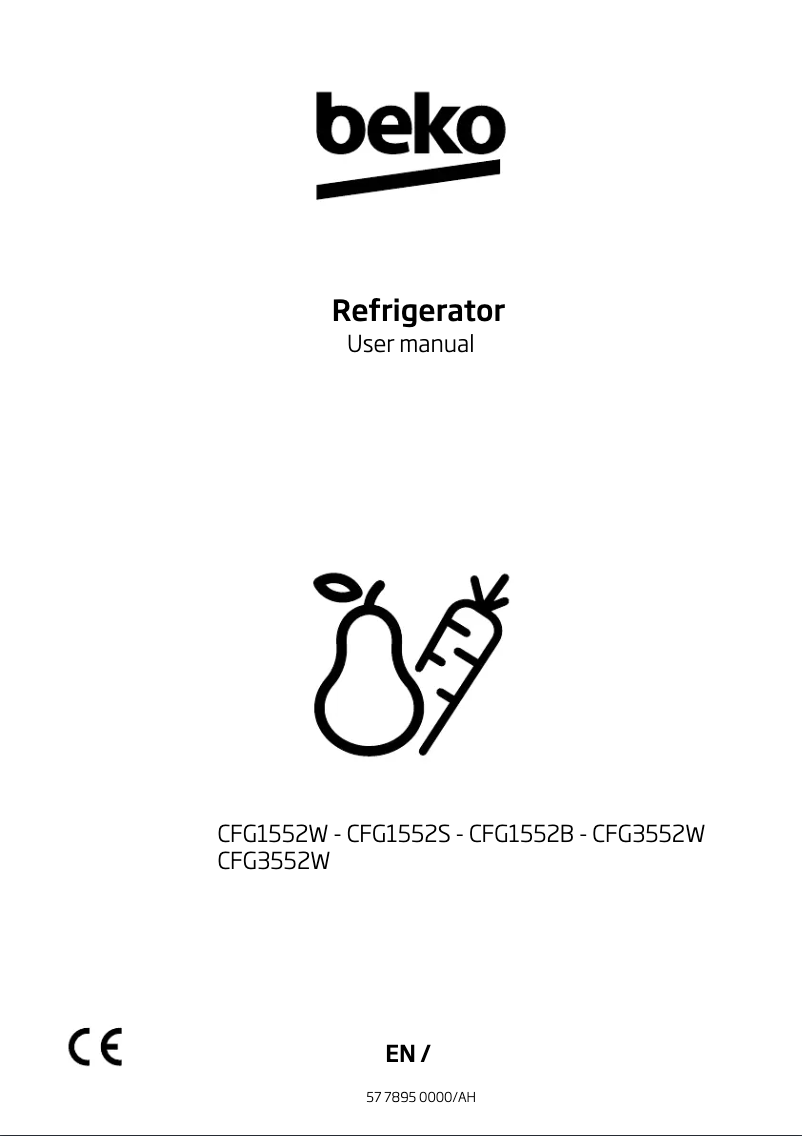 Página 1 del manual Manual de usuario Beko CFG3552S