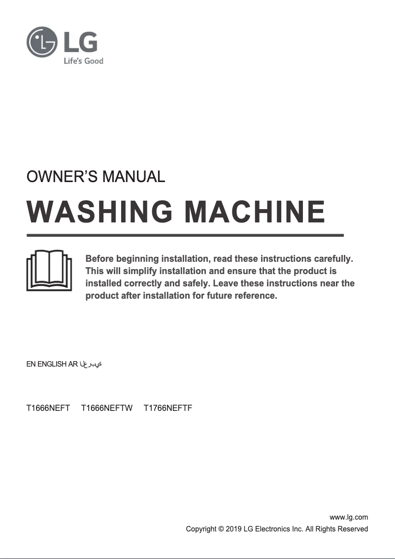 Página 1 del manual Manual de usuario LG T1766NEFTF