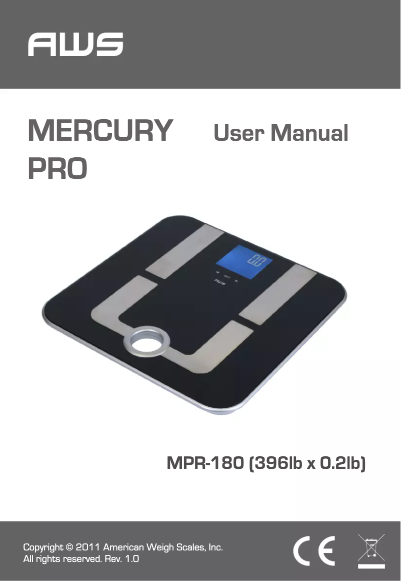 Imagen de la primera página del manual del dispositivo MPR-180