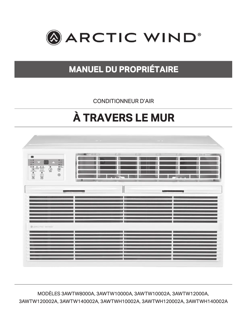 Página 1 del manual Manual de usuario ARCTIC WIND 3AWTWH120002A