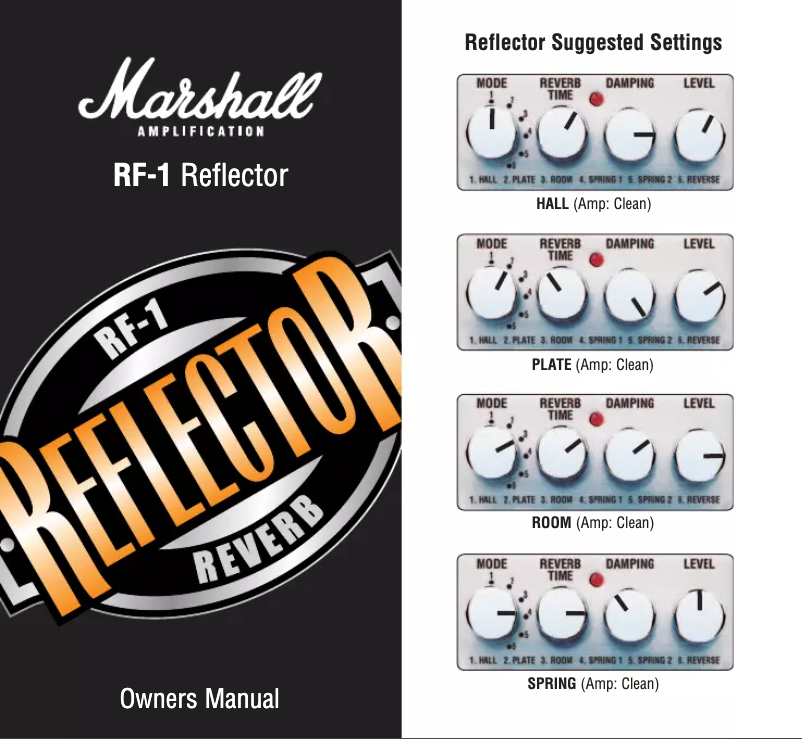 Página nº 1 - Manual de usuario Marshall RF-1 Reflector