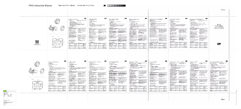 Imagen de la primera página del manual del dispositivo Xplor PHA15