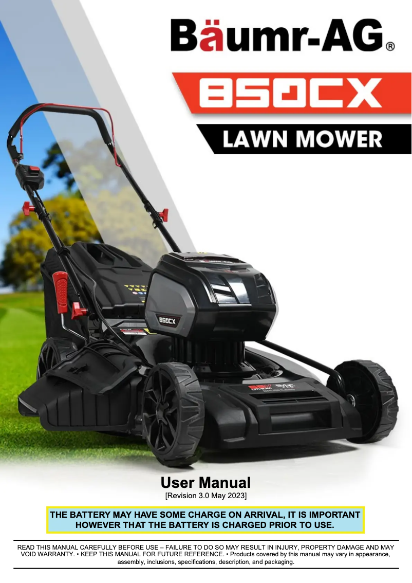 Página nº 1 - Manual de usuario Baumr-AG 850CX