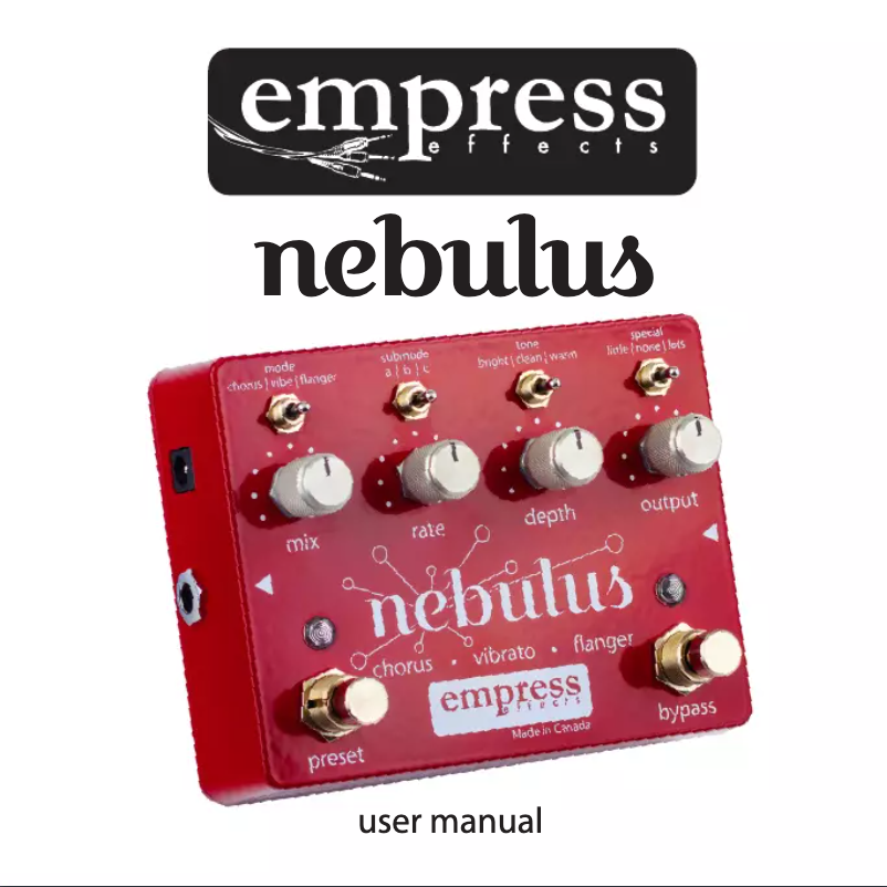 Página nº 1 - Manual de usuario Empress Effects Nebulus