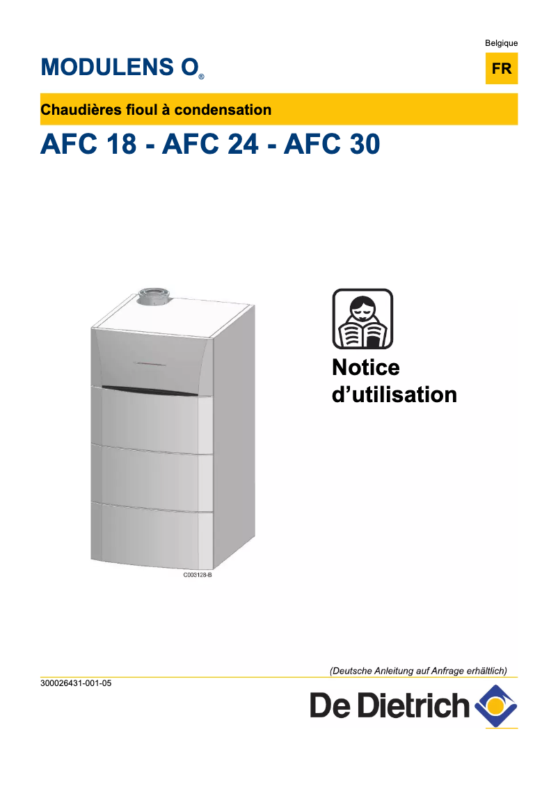 Imagen de la primera página del manual del dispositivo AFC 30