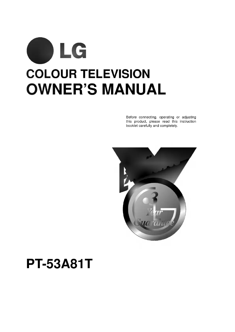 Imagen de la primera página del manual del dispositivo PT-53A81T