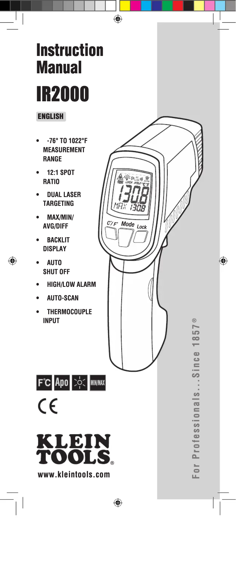 Página 1 del manual Manual de usuario Klein Tools IR2000
