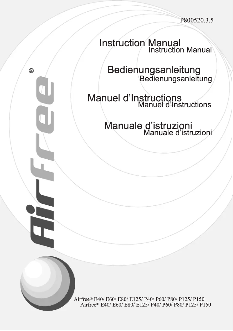 Imagen de la primera página del manual del dispositivo Babyair E40