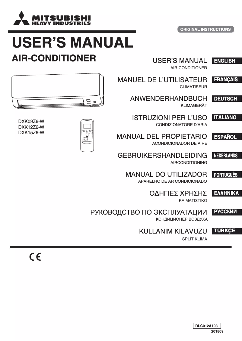 Imagen de la primera página del manual del dispositivo DXK09Z6-W
