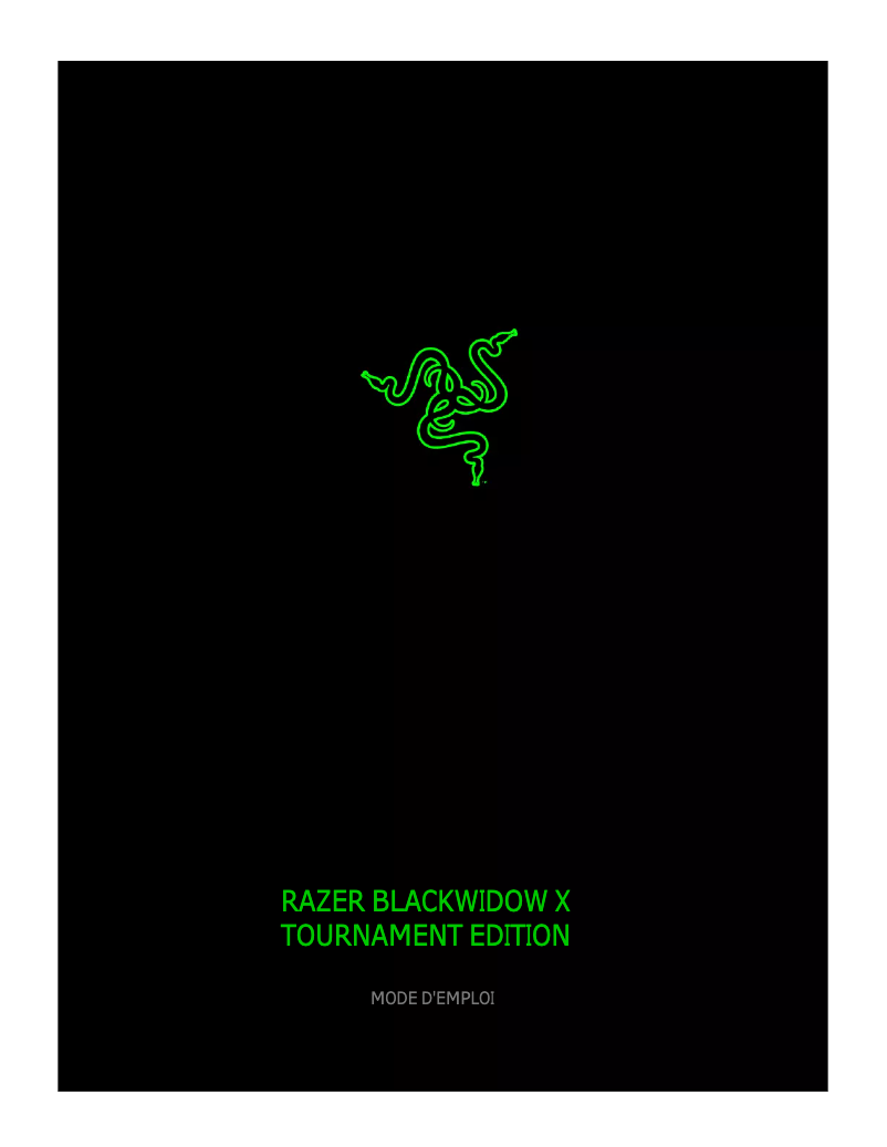 Página 1 del manual Manual de usuario Razer BlackWidow X Tournament Edition