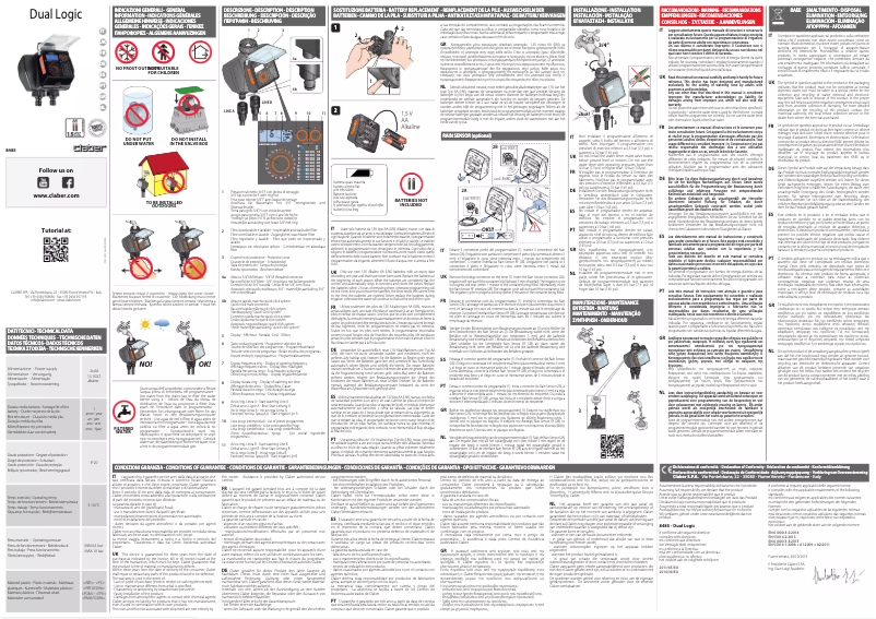 Página 1 del manual Manual de usuario Claber Dual Logic 8485