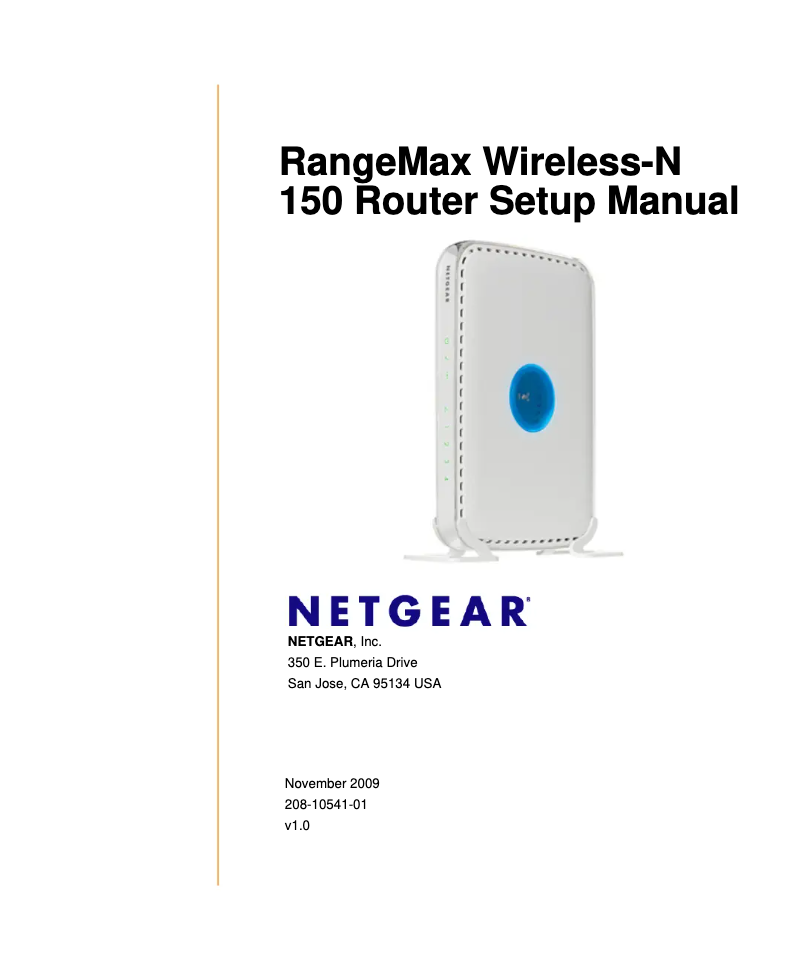 Imagen de la primera página del manual del dispositivo RangeMax Wireless-N 150