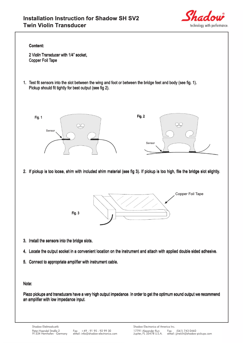 Página 1 del manual Manual de usuario Shadow SH-SV2