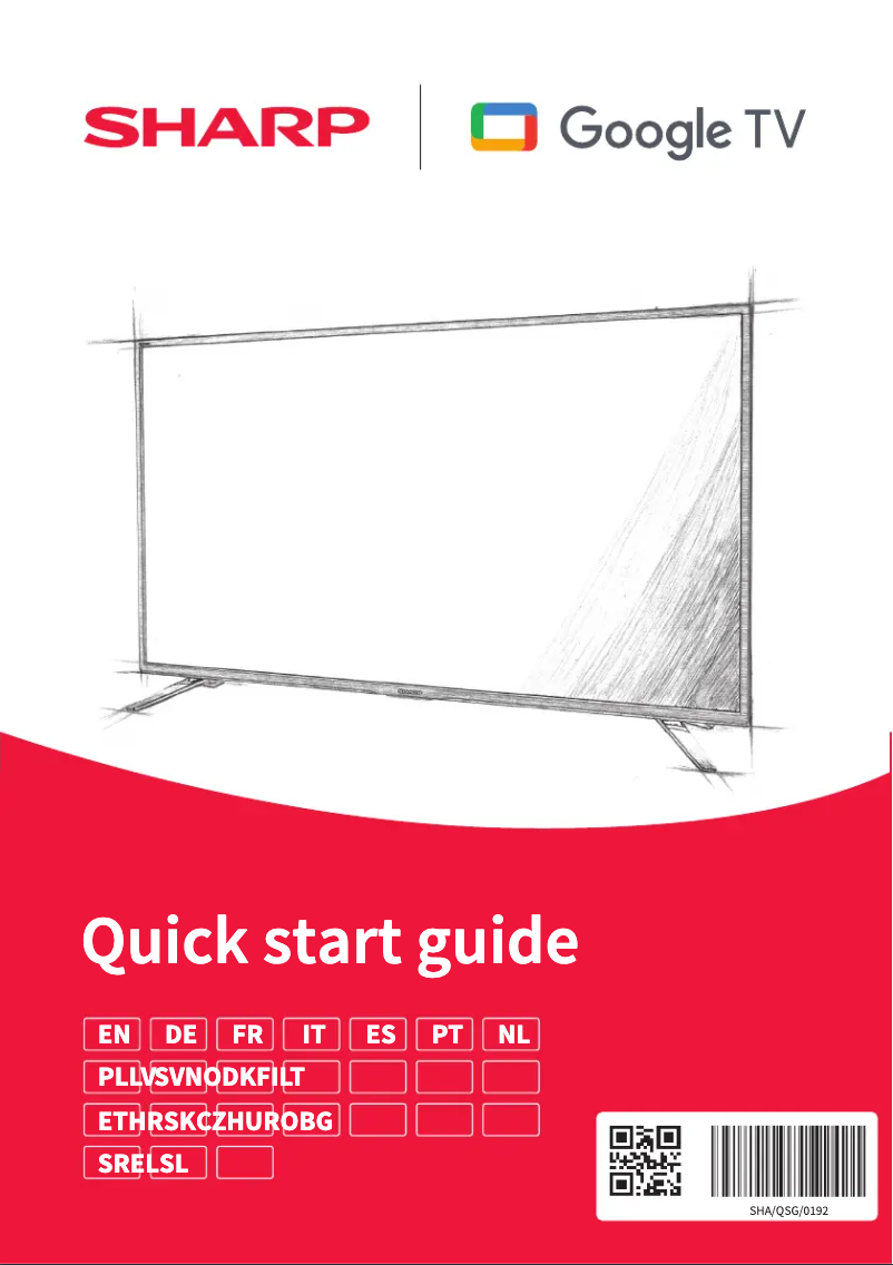 Página 1 del manual Guía de inicio rápido Sharp 43GL4260E