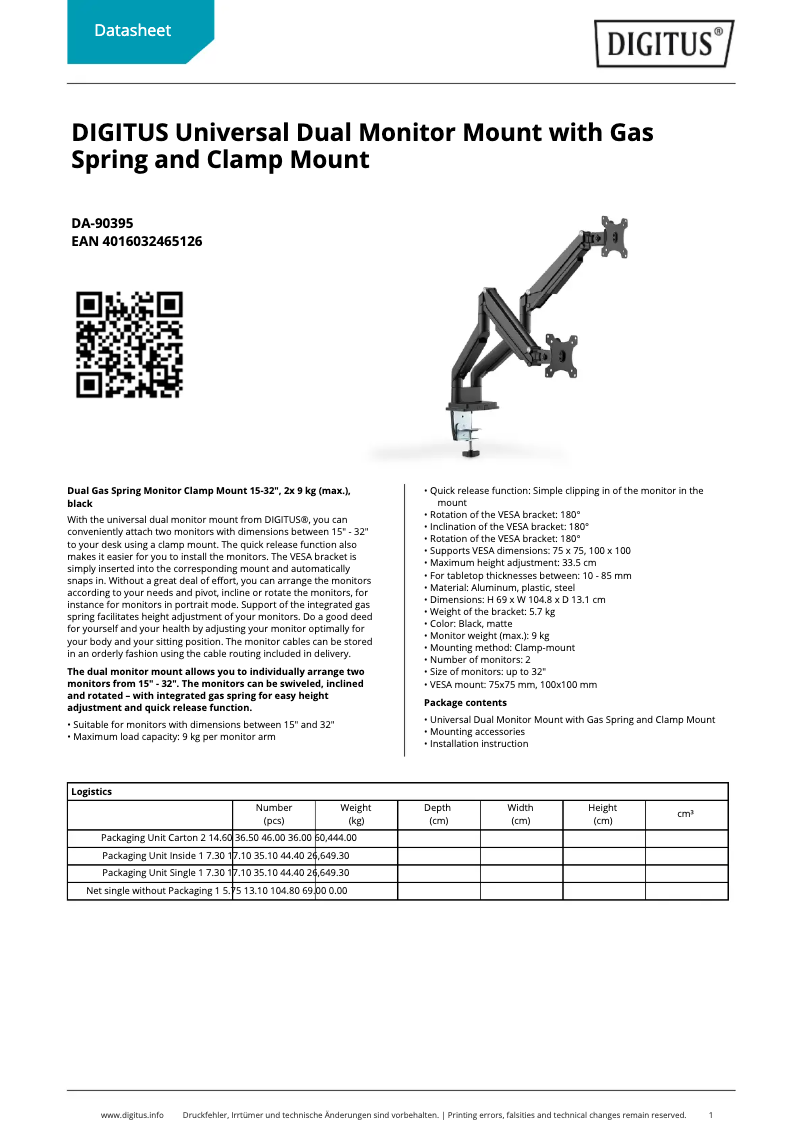Página nº 1 - Ficha técnica Digitus DA-90395