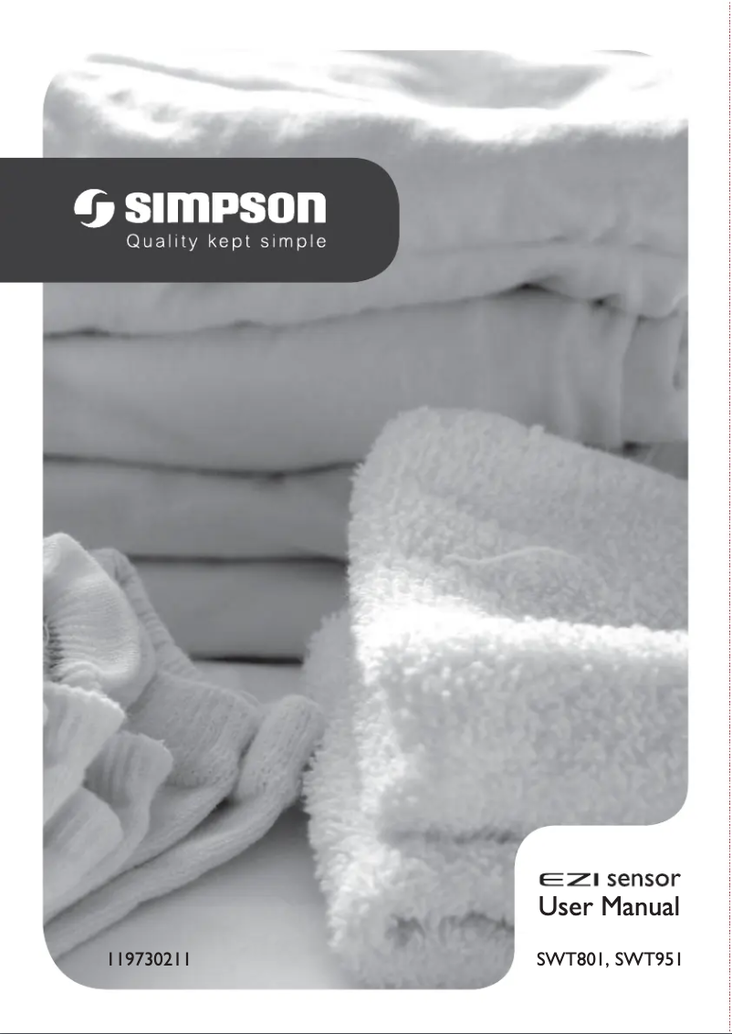 Página 1 del manual Manual de usuario Simpson SWT801