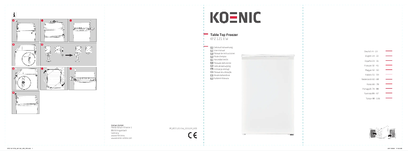 Página 1 del manual Manual de usuario Koenic KFZ 121 E W