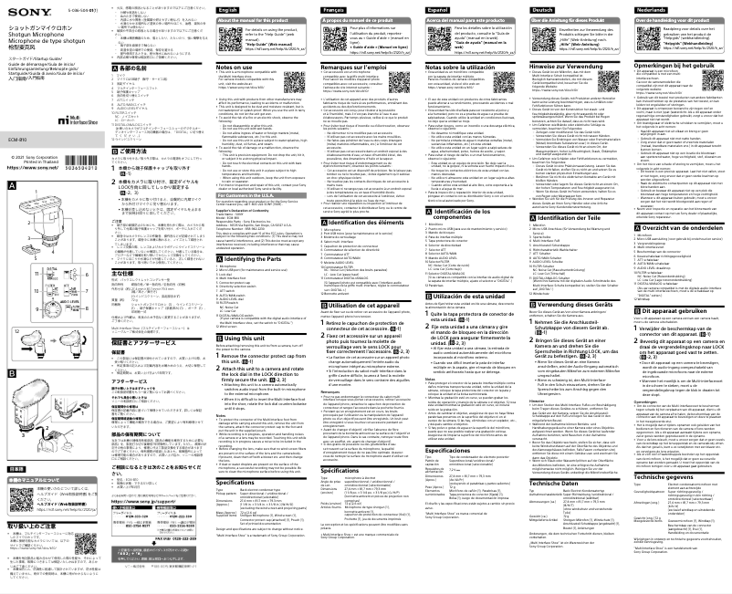 Imagen de la primera página del manual del dispositivo ECM-B10