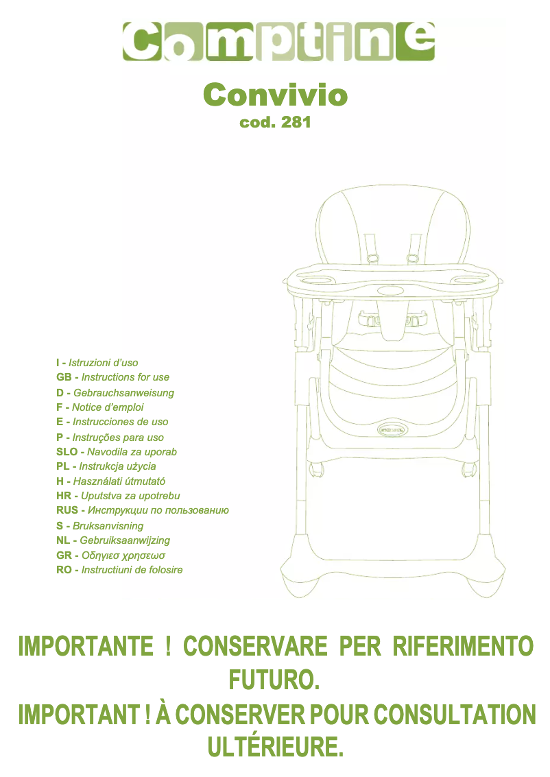 Página 1 del manual Manual de usuario Brevi Convivio