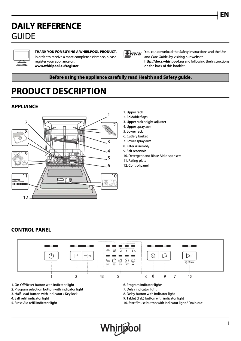 Imagen de la primera página del manual del dispositivo WFE 2B19 UK