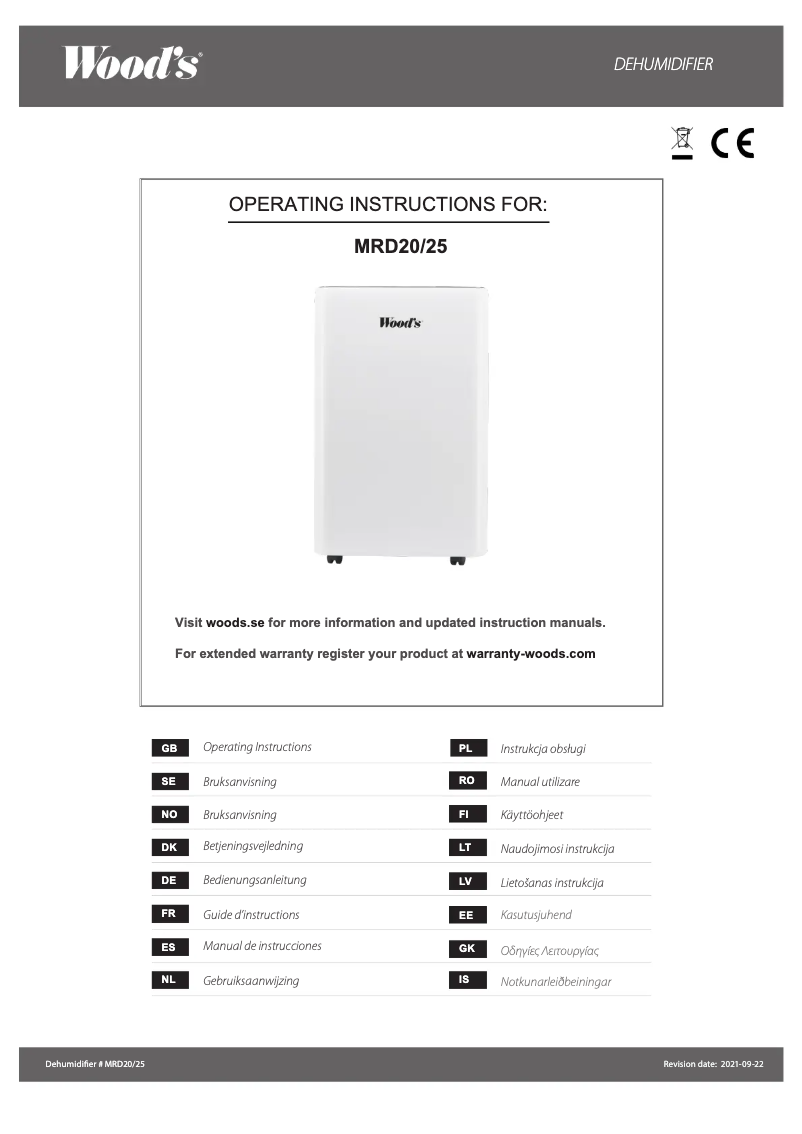 Imagen de la primera página del manual del dispositivo MRD25G