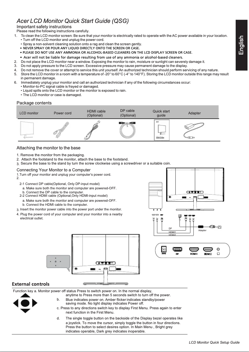 Imagen de la primera página del manual del dispositivo ED322QRP