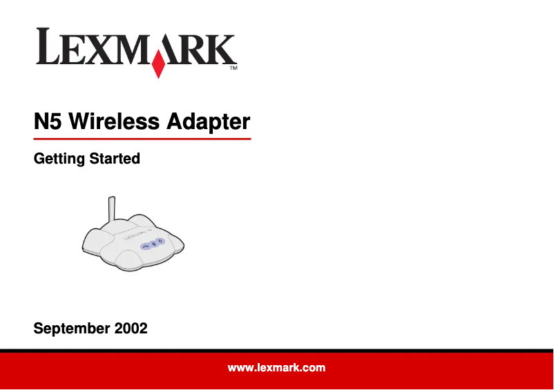 Imagen de la primera página del manual del dispositivo N5