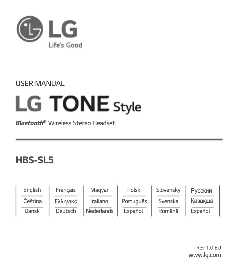 Página nº 1 - Manual de usuario LG TONE Style SL5