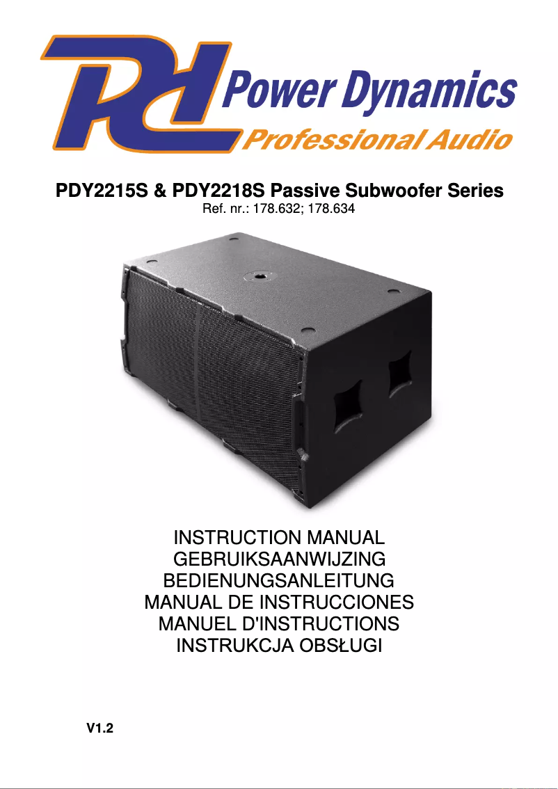 Imagen de la primera página del manual del dispositivo PDY2215S