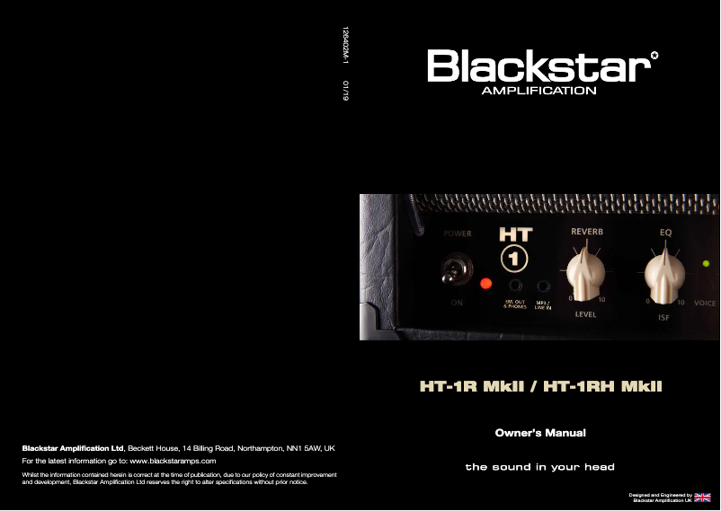Página nº 1 - Manual de usuario Blackstar HT-1RH MkII