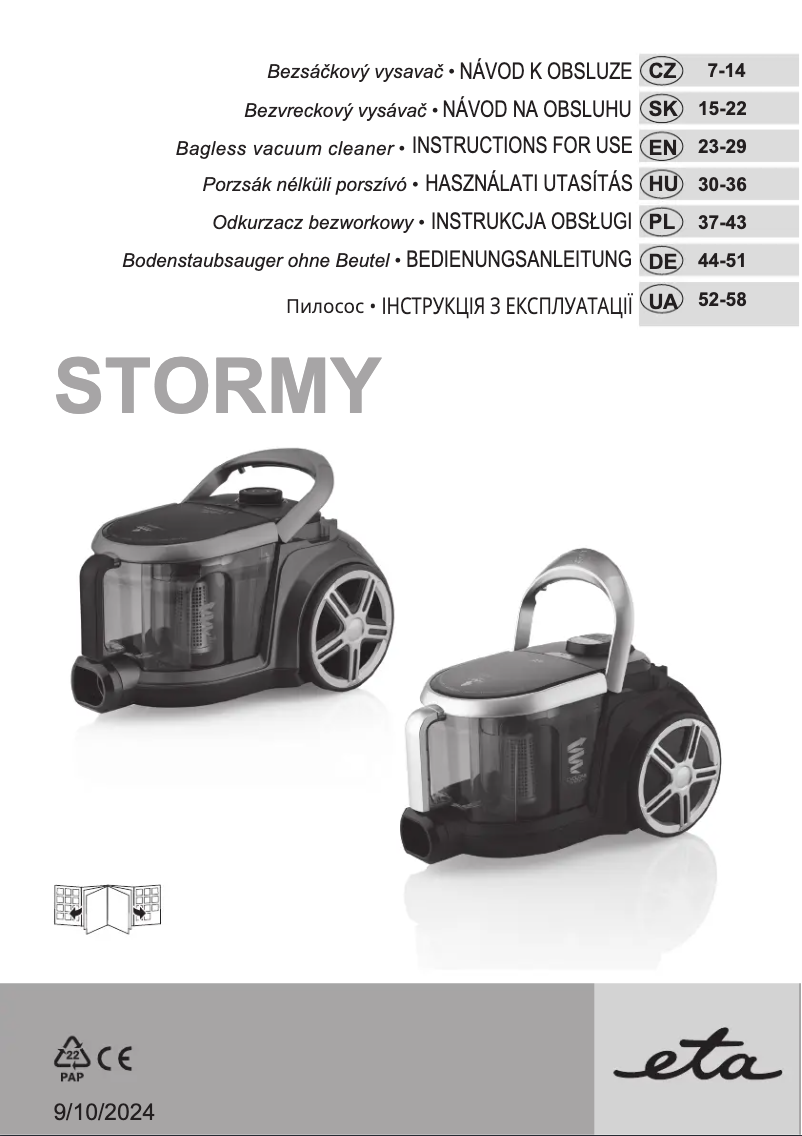 Página 1 del manual Manual de usuario Eta Stormy Car 1517 90000