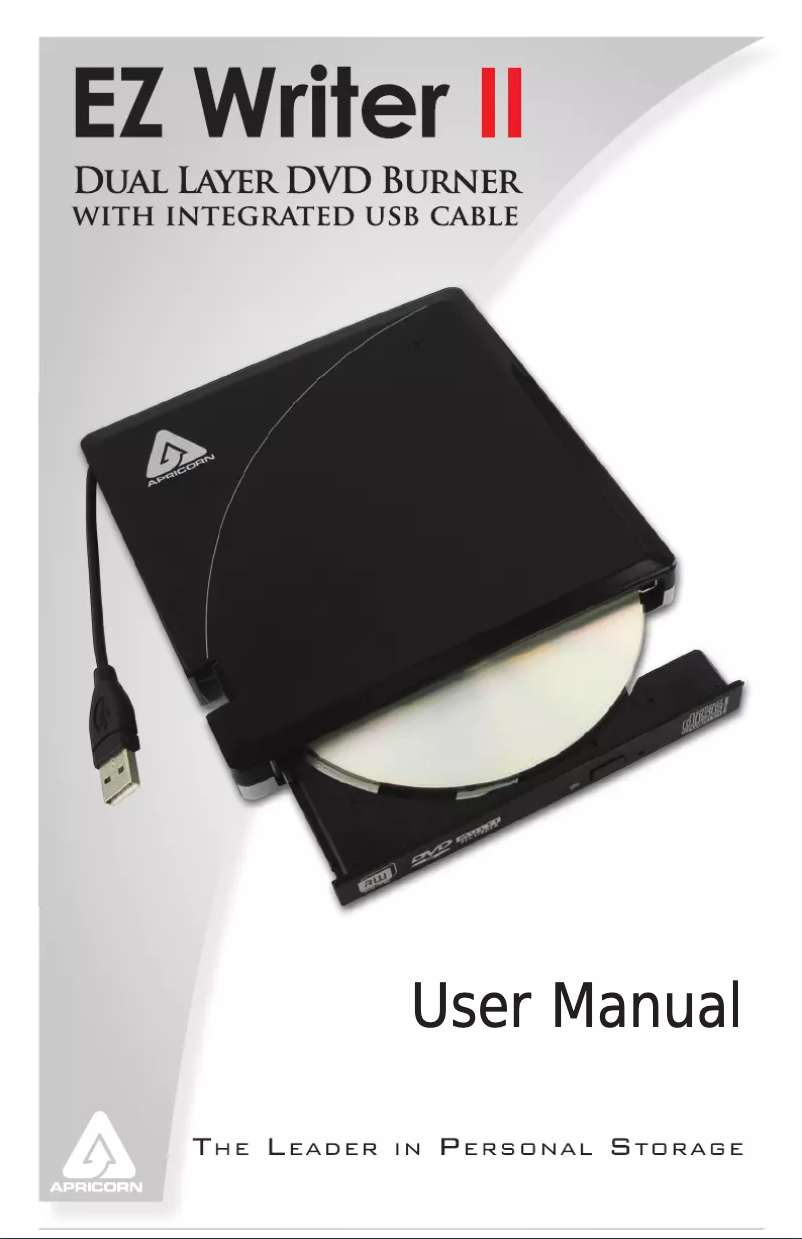 Página 1 del manual Manual de usuario Apricorn EZ-WTR2-DVD