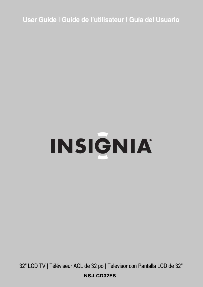 Página 1 del manual Manual de usuario Insignia NS-LCD32FS