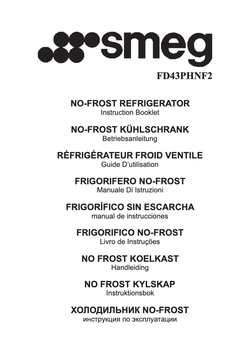 Página nº 1 - Manual de usuario Smeg FD43PHNF2