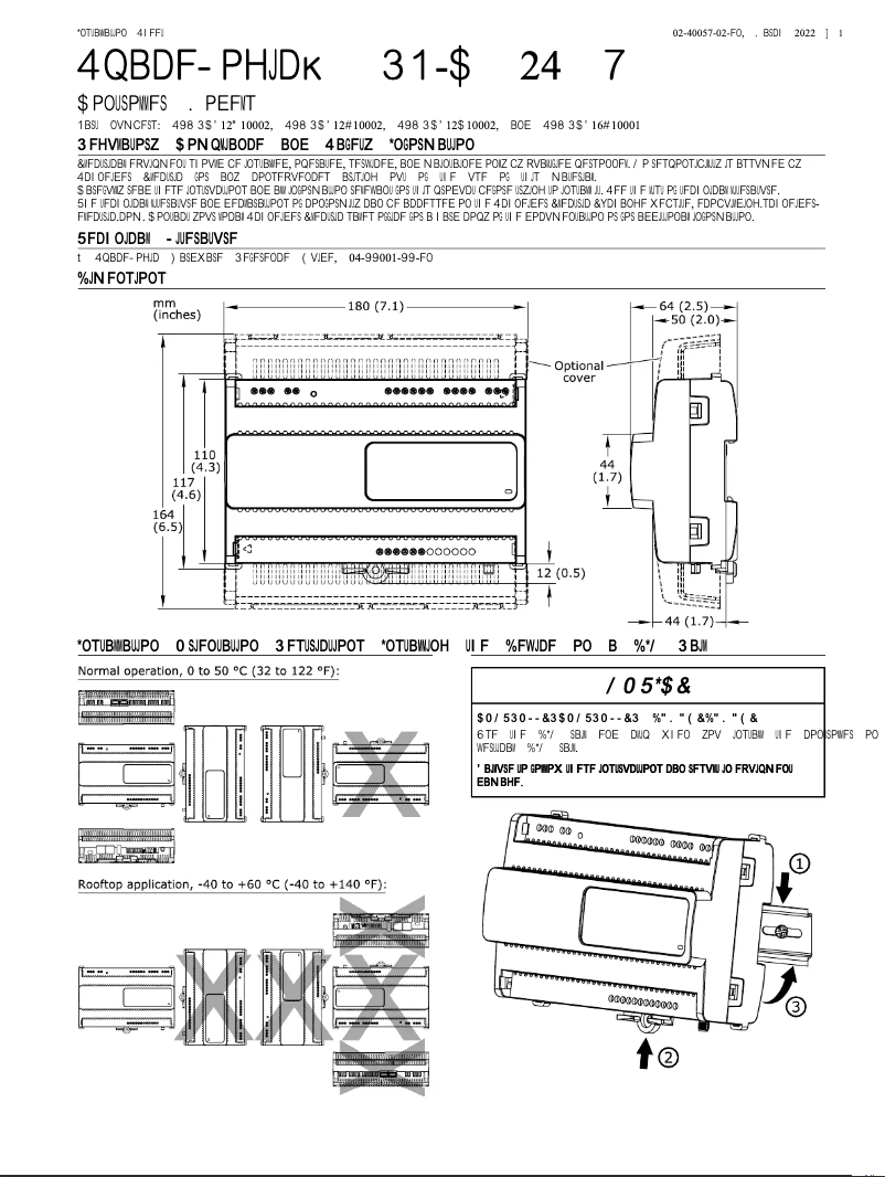Imagen de la primera página del manual del dispositivo SXWRCF12B10002