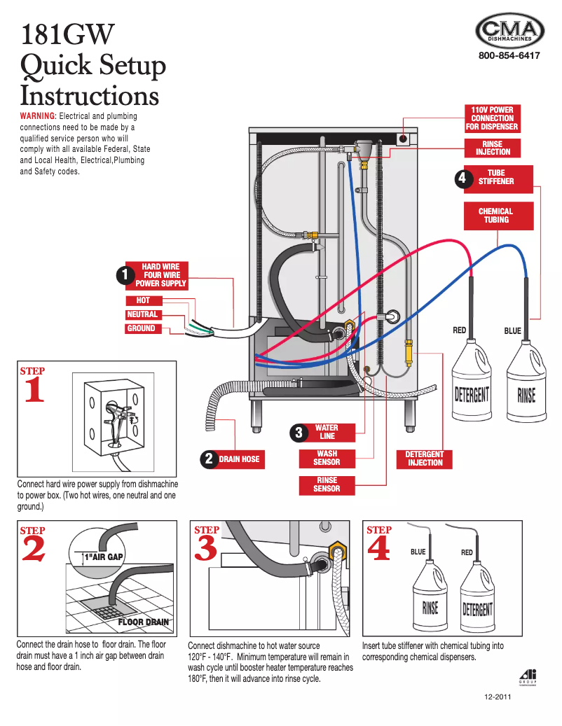 Imagen de la primera página del manual del dispositivo CMA-181GW