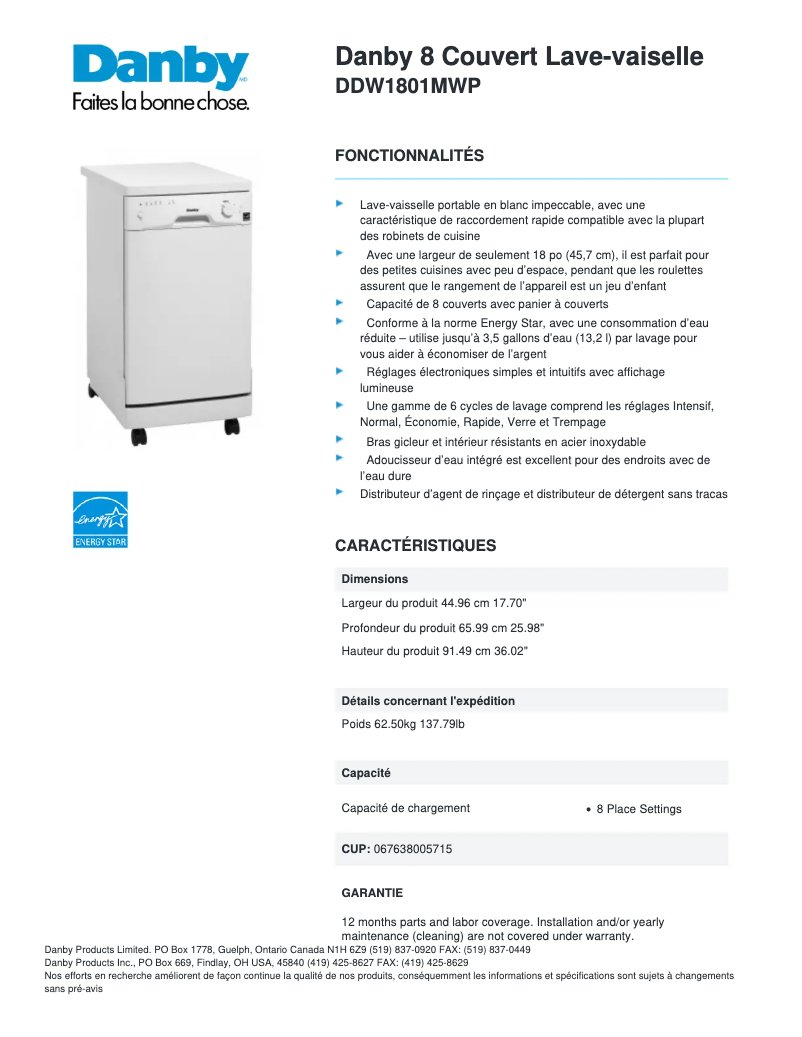 Imagen de la primera página del manual del dispositivo DDW1801MWP