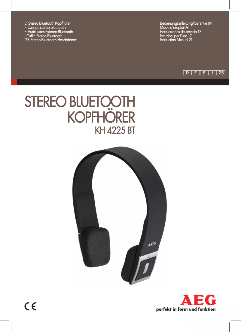 Imagen de la primera página del manual del dispositivo KH 4225 BT