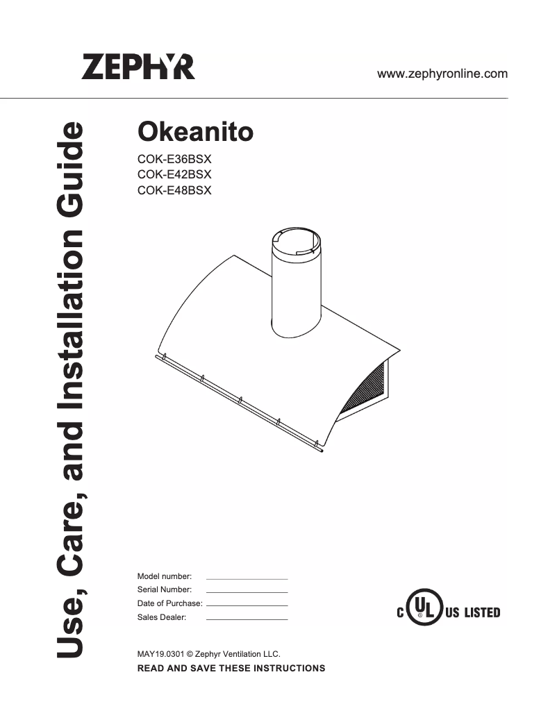 Imagen de la primera página del manual del dispositivo Okeanito COK-E36BRGX