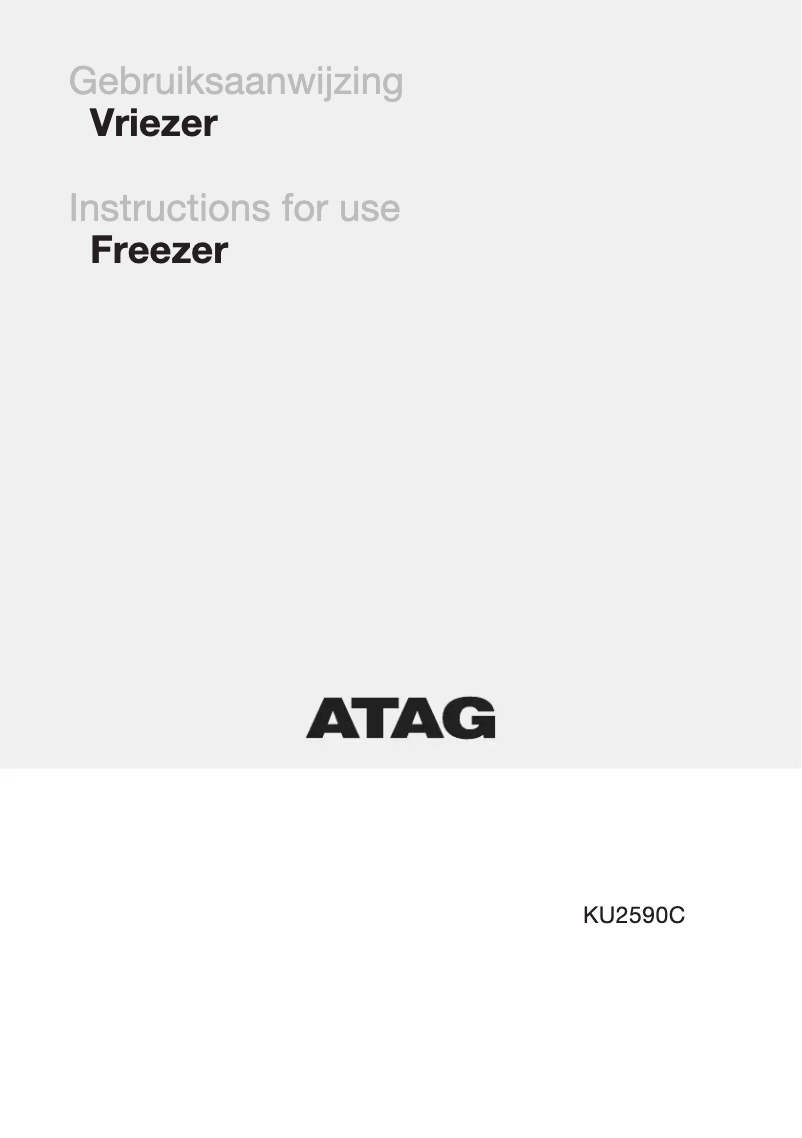 Página 1 del manual Manual de usuario Atag KU2590C