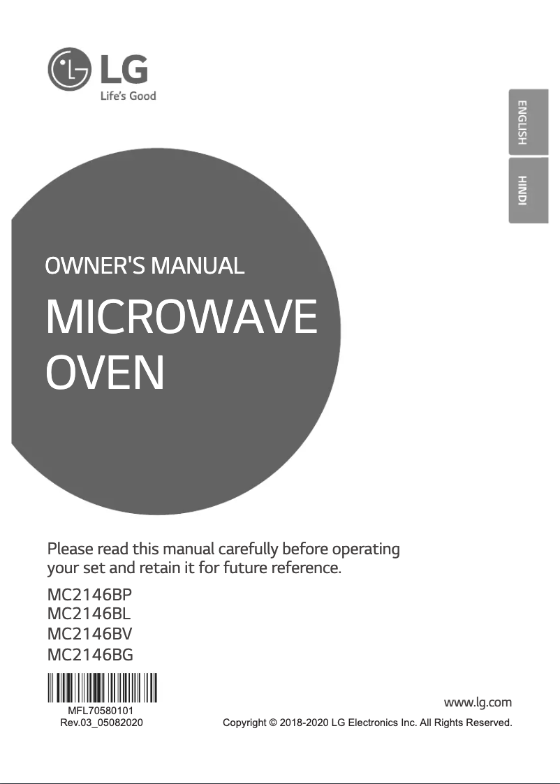 Página 1 del manual Manual de usuario LG MC2146BG